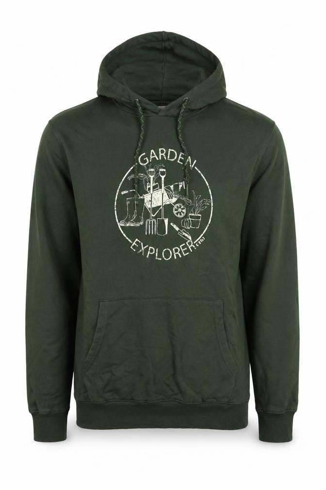 Mens UK Size M Cotton Traders Green Pullover Hoodie