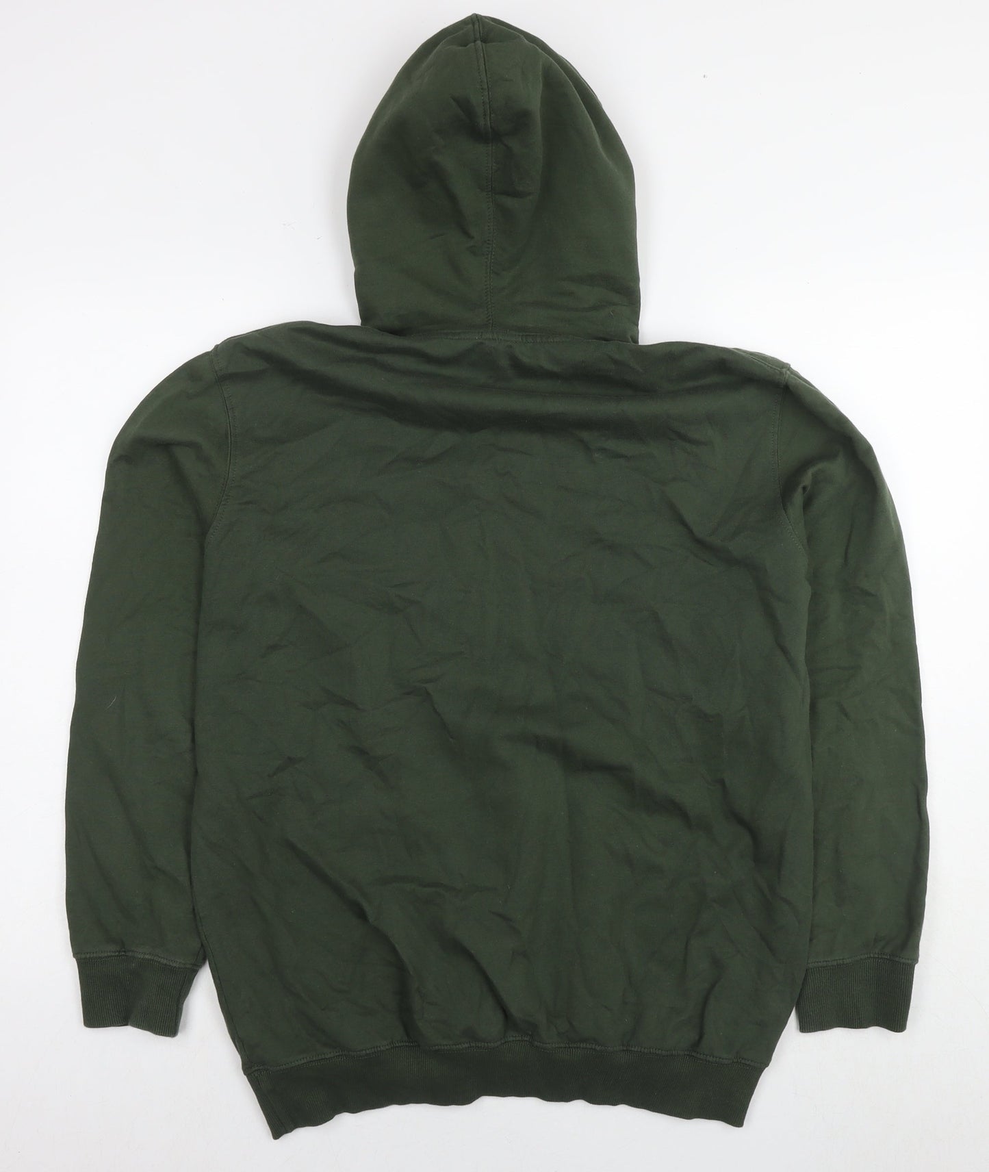 Mens UK Size M Cotton Traders Green Pullover Hoodie