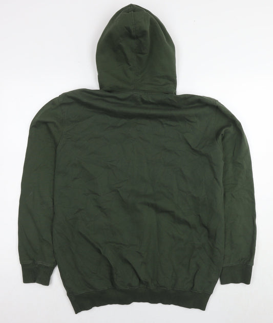 Mens UK Size M Cotton Traders Green Pullover Hoodie
