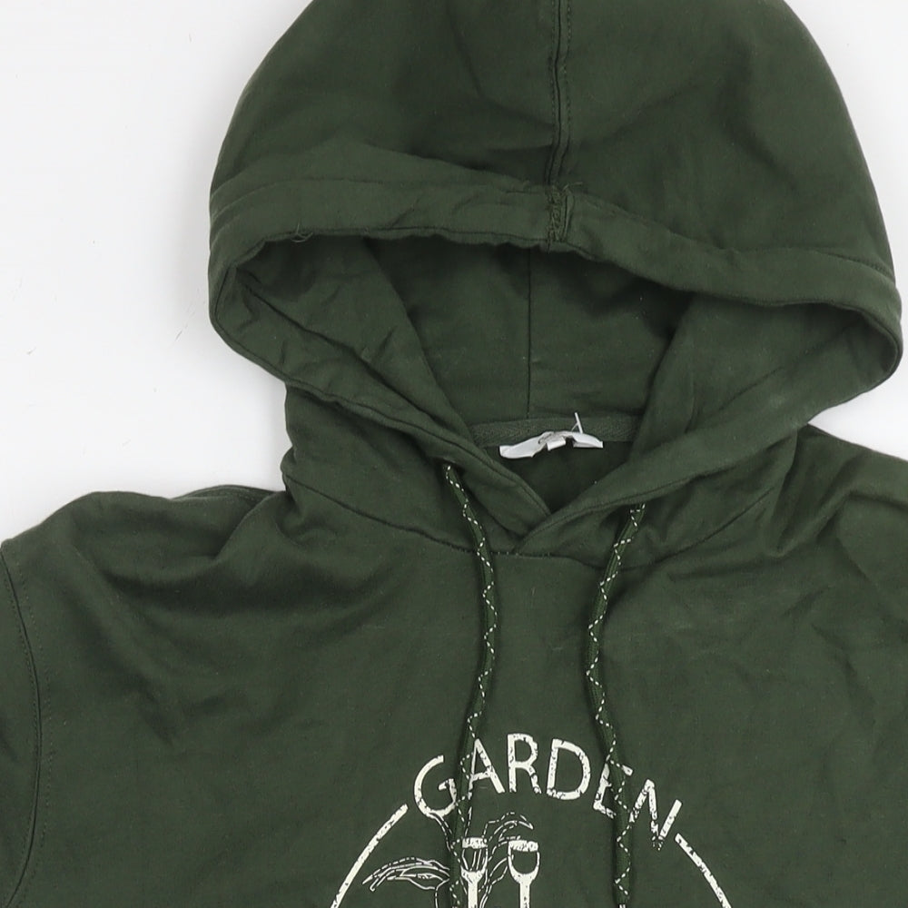 Mens UK Size M Cotton Traders Green Pullover Hoodie