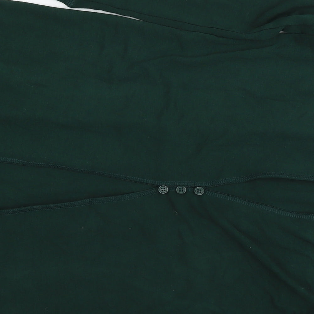 Cable & Gauge Womens Green Polyester Pullover Sweatshirt Size S Pullover