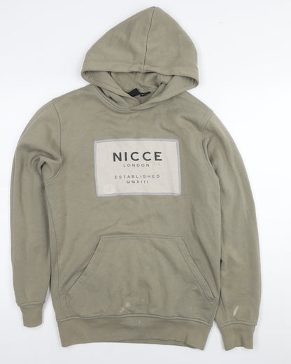 Mens UK Size XS NICCE London Green Pullover Hoodie