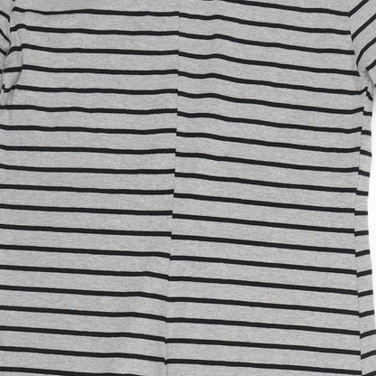 Philosophy Womens Grey Striped Cotton T-Shirt Dress Size M Round Neck Pullover