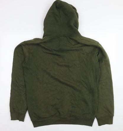 Good For Nothing Womens Green Cotton Pullover Hoodie Size XL Pullover - Logo