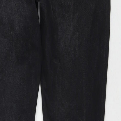 Gap Mens Black Cotton Straight Jeans Size 32 in L32 in Regular Zip