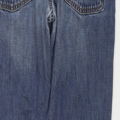 American Eagle Outfitters Mens Blue Cotton Straight Jeans Size 34 in L30 in Regular Zip