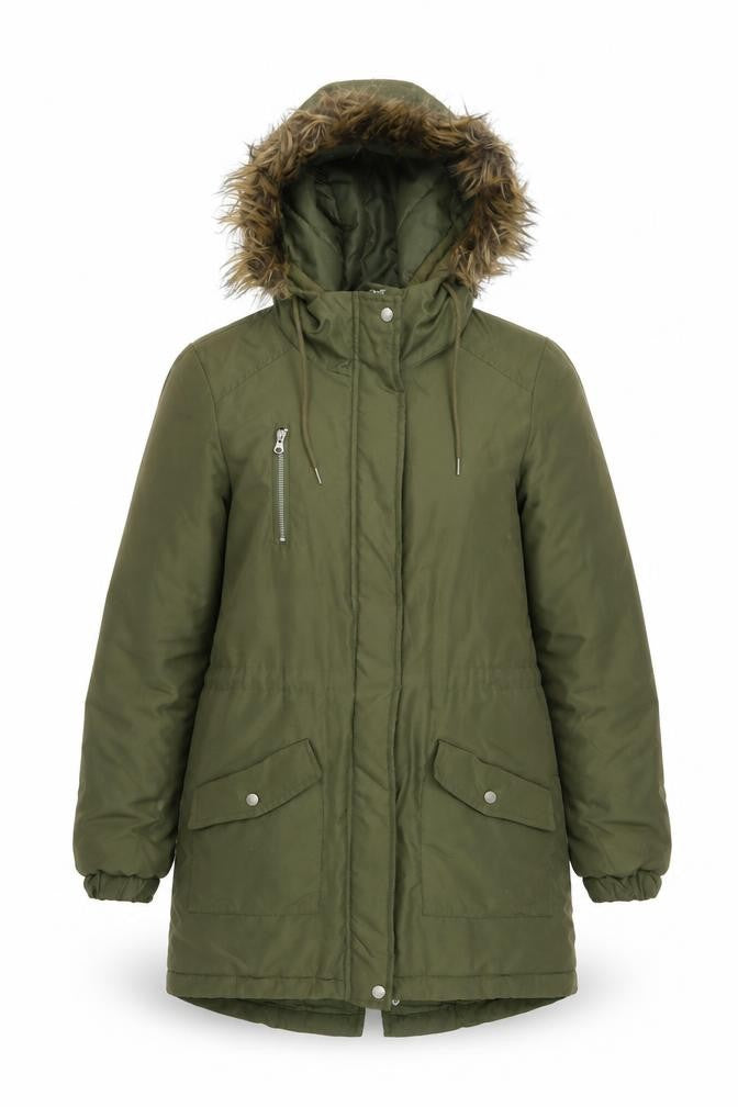 Womens UK Size S Noisy may Green Puffer Jacket