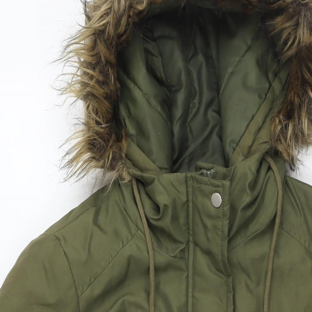 Womens UK Size S Noisy may Green Puffer Jacket