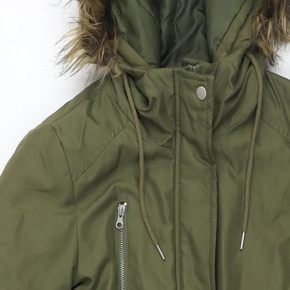 Womens UK Size S Noisy may Green Puffer Jacket