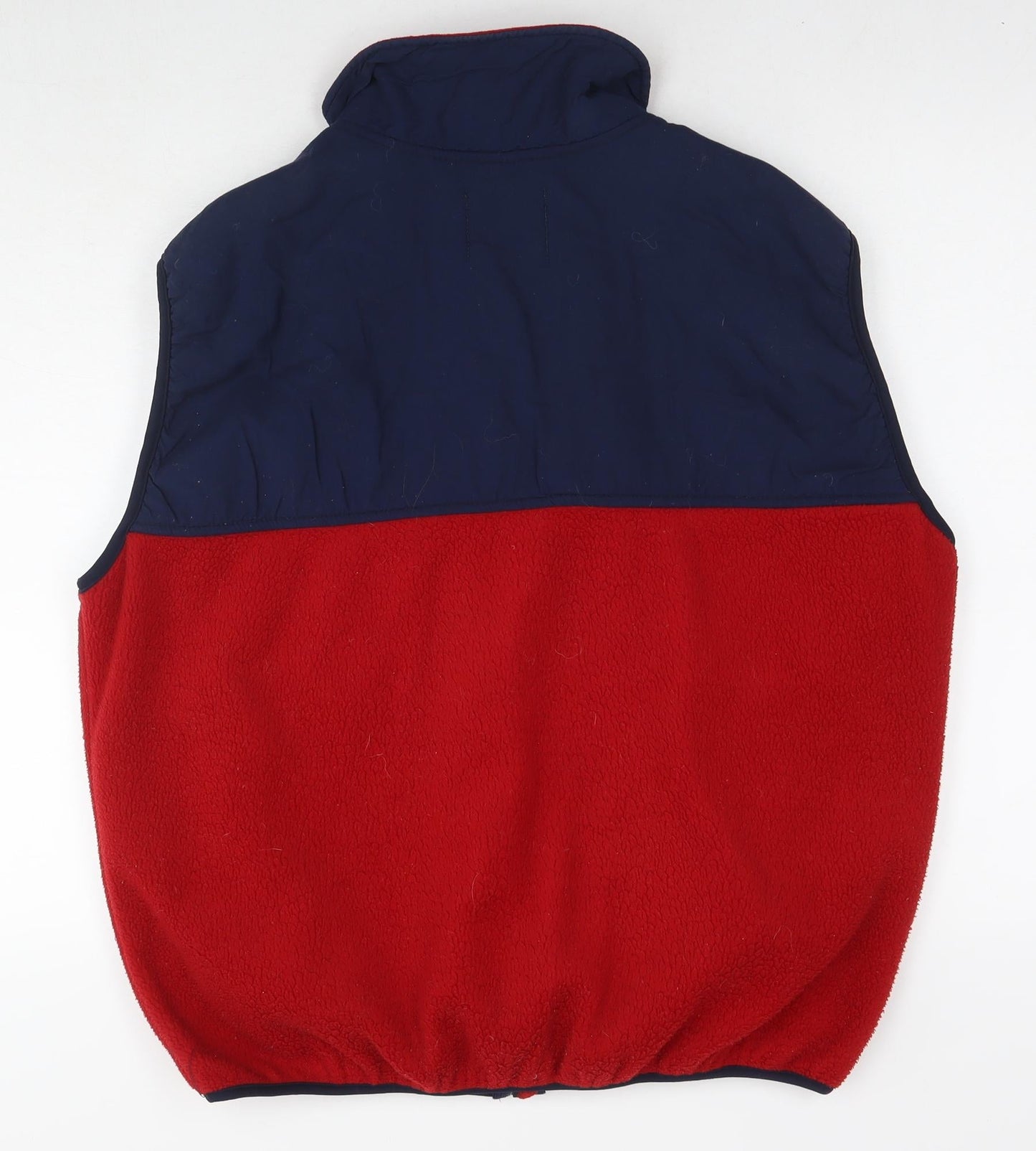 Mens UK Size One Size Get Fleeced Red Gilet