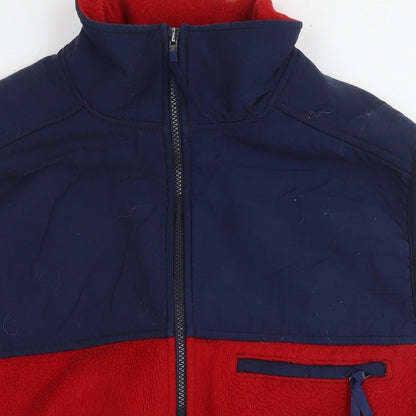Mens UK Size One Size Get Fleeced Red Gilet