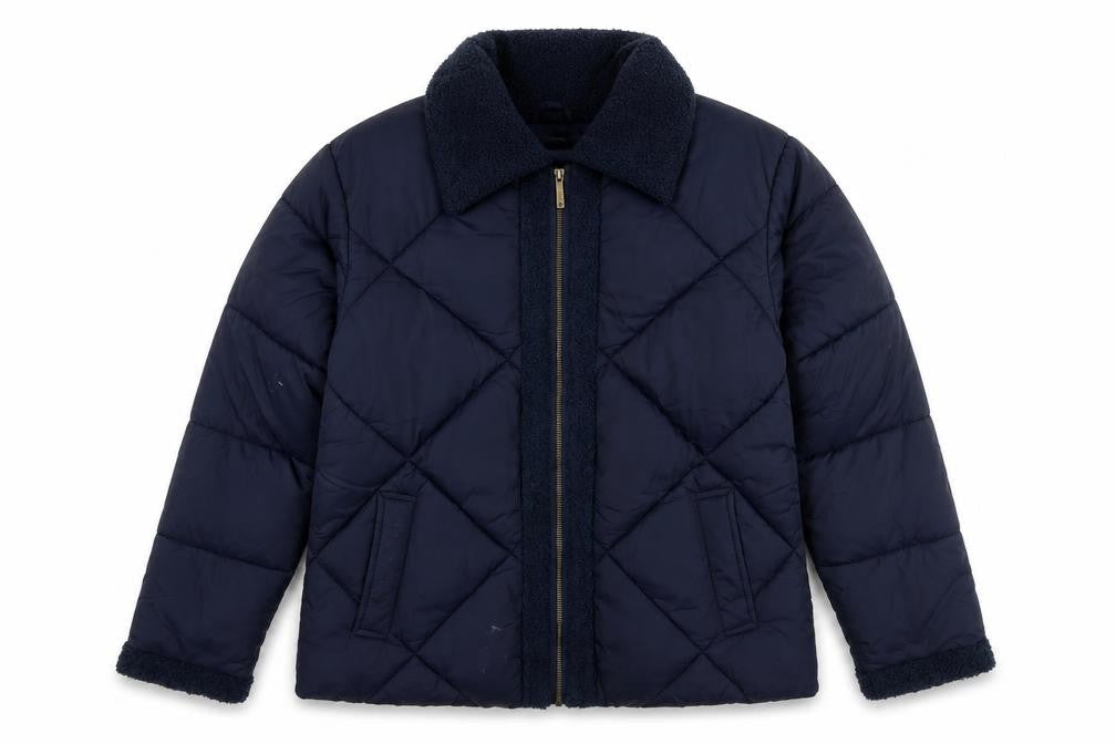 Womens UK Size 12 Maine Blue Quilted Coat