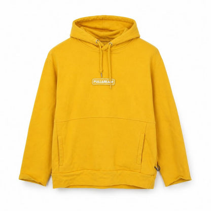 Womens UK Size L Pull&Bear Yellow Pullover Hoodie
