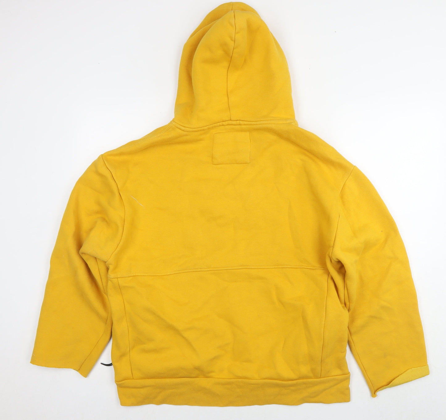 Womens UK Size L Pull&Bear Yellow Pullover Hoodie