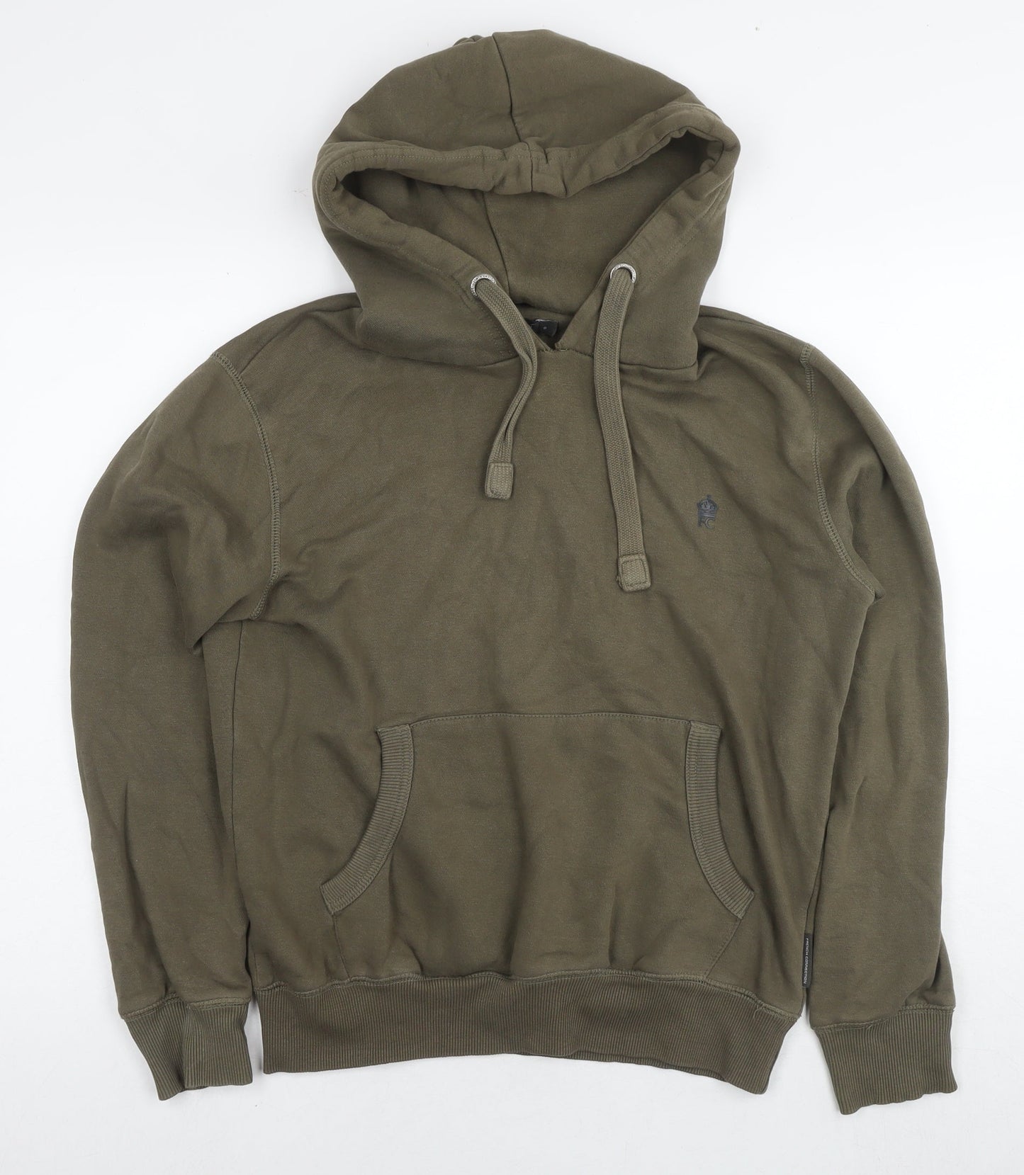 Mens UK Size S French Connection Green Pullover Hoodie