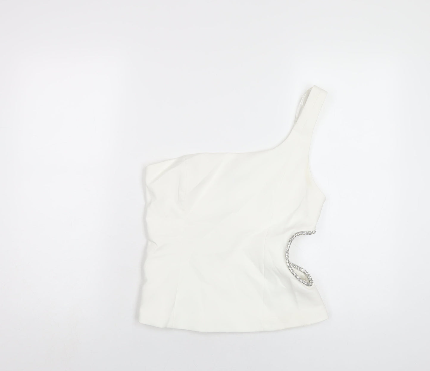 Womens UK Size M Zara White Basic T-Shirt