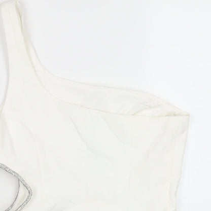 Womens UK Size M Zara White Basic T-Shirt