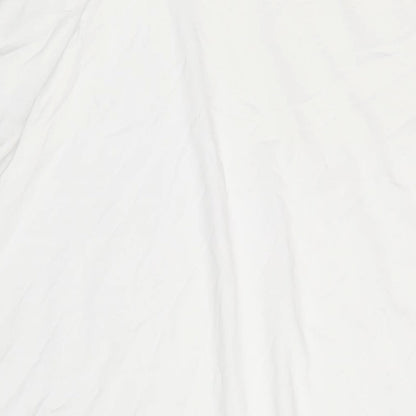 ASOS Womens White Cotton T-Shirt Dress Size 16 Round Neck Pullover
