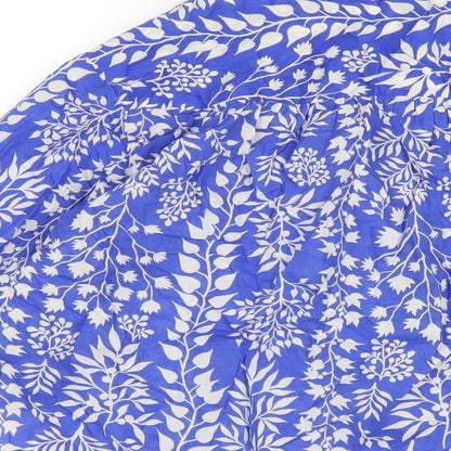 Womens UK Size S H&M Blue Basic Button-Up