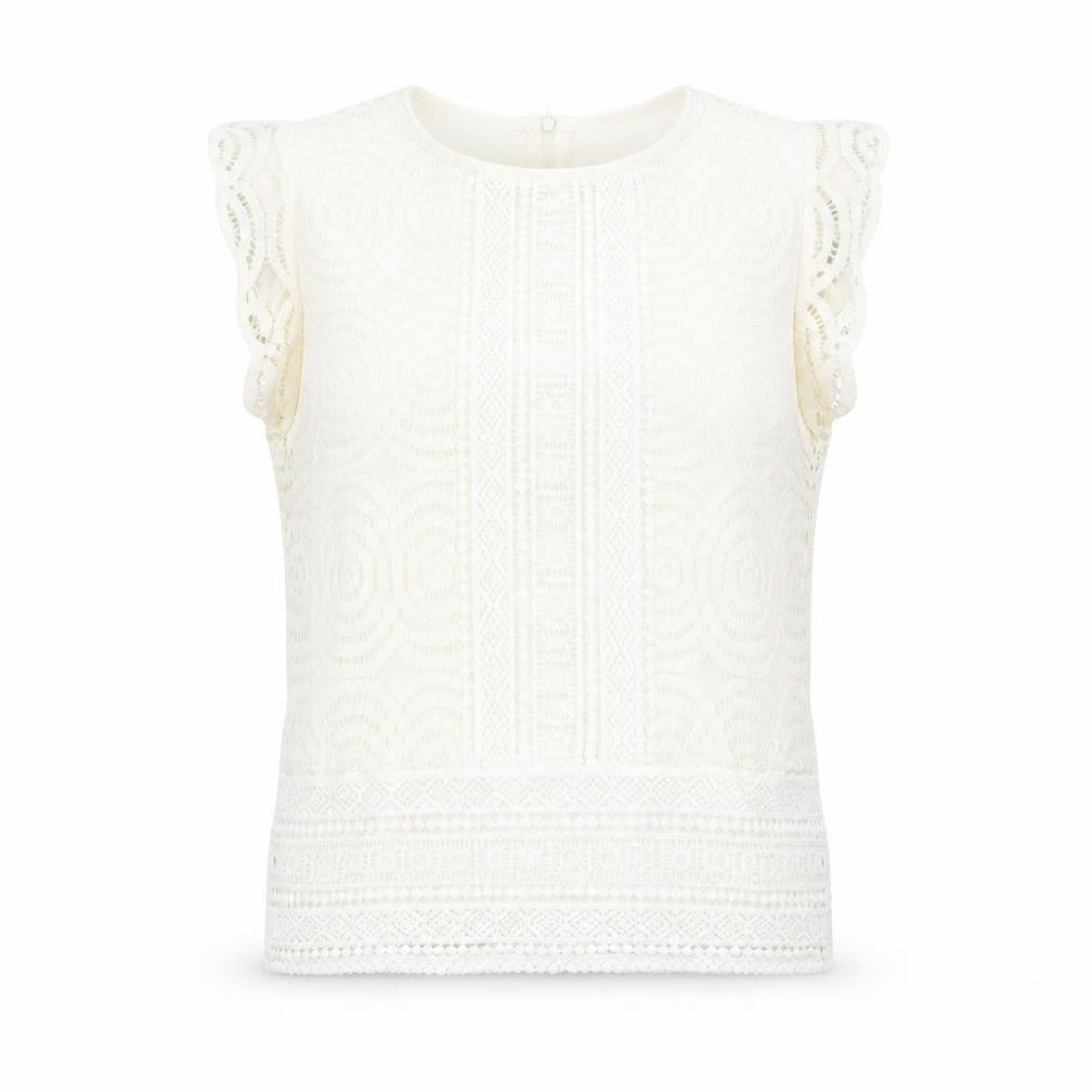 Womens UK Size 8 Apricot White Basic T-Shirt
