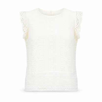 Womens UK Size 8 Apricot White Basic T-Shirt