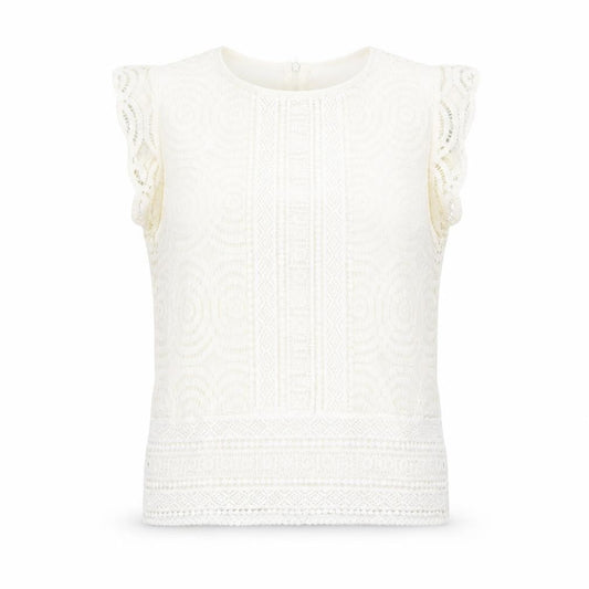 Womens UK Size 8 Apricot White Basic T-Shirt