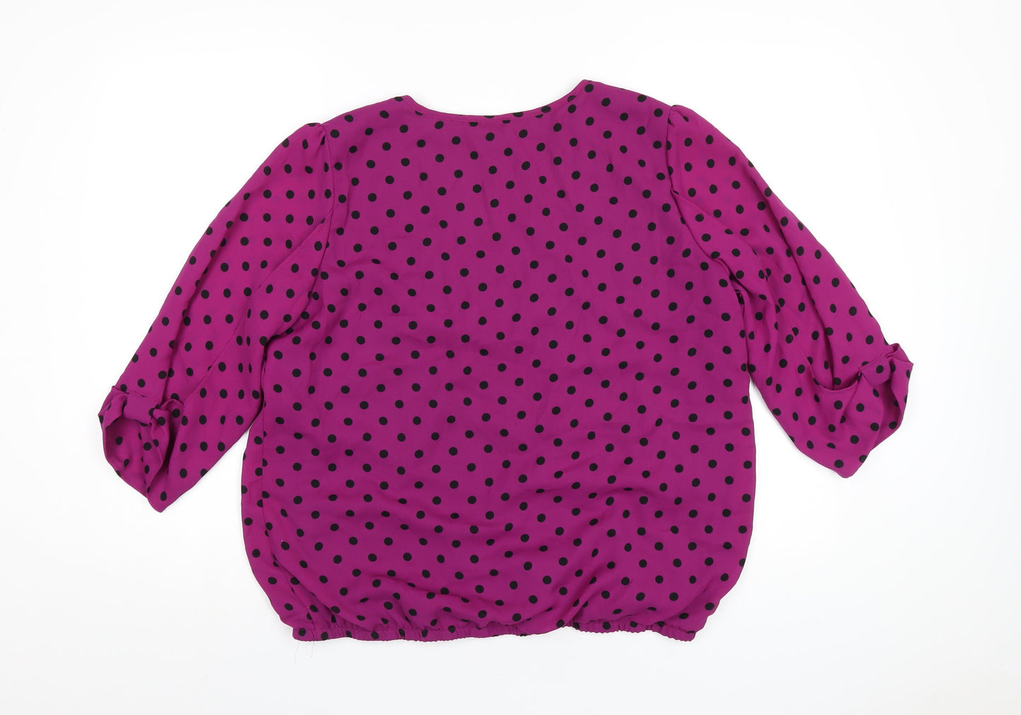 Womens UK Size 14 Body Flirt Purple Basic T-Shirt