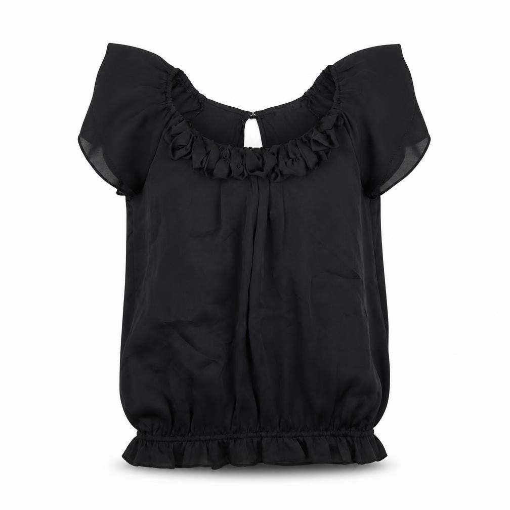Womens UK Size 8 River Island Black Basic Blouse