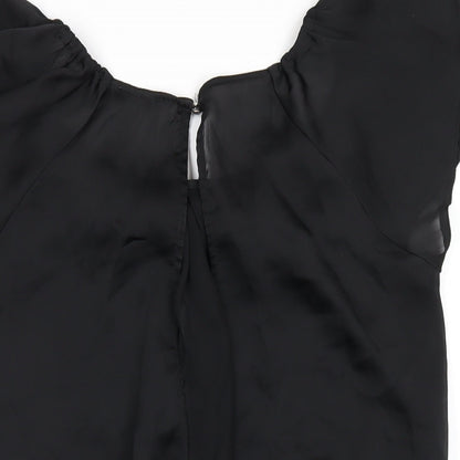 Womens UK Size 8 River Island Black Basic Blouse