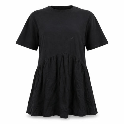 ASOS Womens Black Cotton T-Shirt Dress Size 12 Round Neck Pullover