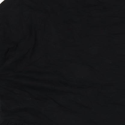 ASOS Womens Black Cotton T-Shirt Dress Size 12 Round Neck Pullover