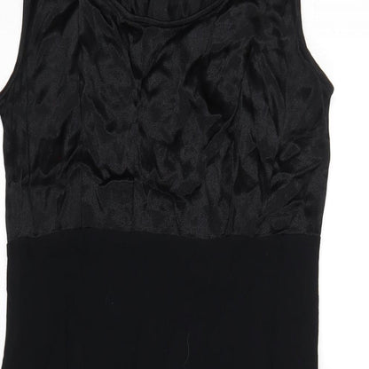 BHS Womens Black Viscose A-Line Size 14 Round Neck Pullover