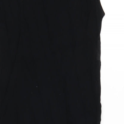 BHS Womens Black Viscose A-Line Size 14 Round Neck Pullover