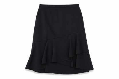 Anna Scholz Womens Black Polyester A-Line Skirt Size 28