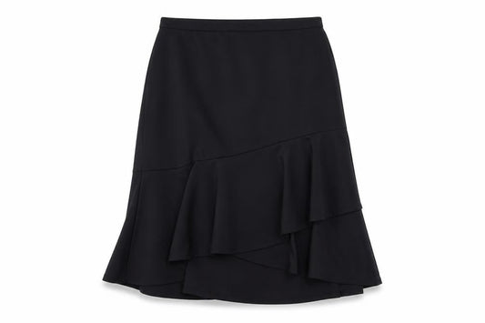 Anna Scholz Womens Black Polyester A-Line Skirt Size 28