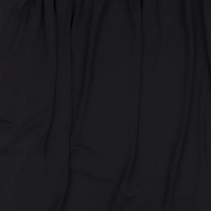 Anna Scholz Womens Black Polyester A-Line Skirt Size 28
