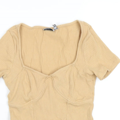 Womens UK Size 8 ASOS One-Piece Beige Bodysuit