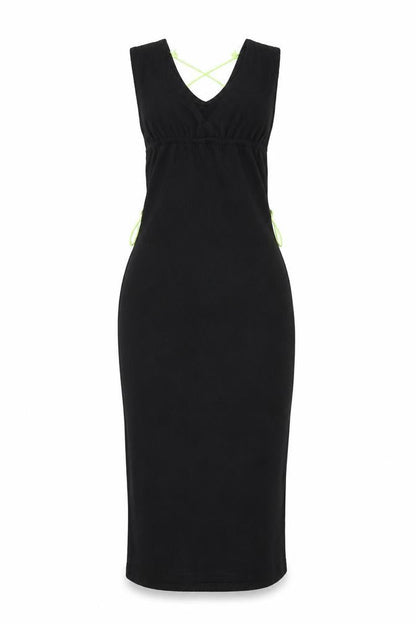 Skinny Dip Womens Black Polyester Bodycon Size 8 Round Neck Pullover