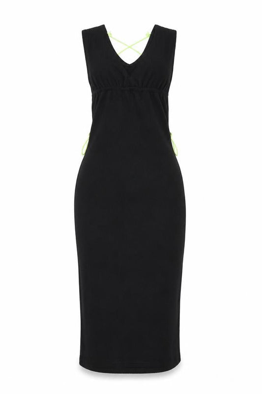 Skinny Dip Womens Black Polyester Bodycon Size 8 Round Neck Pullover