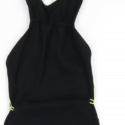 Skinny Dip Womens Black Polyester Bodycon Size 8 Round Neck Pullover