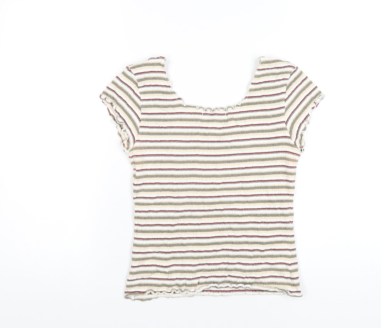 Womens UK Size M M&Co Multicoloured Basic T-Shirt