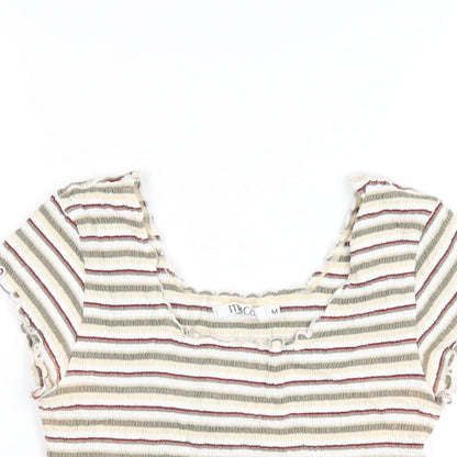 Womens UK Size M M&Co Multicoloured Basic T-Shirt