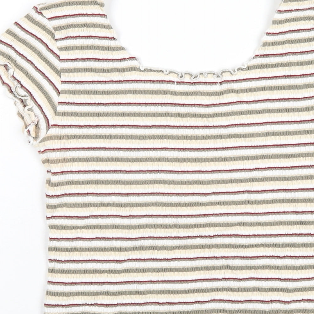 Womens UK Size M M&Co Multicoloured Basic T-Shirt