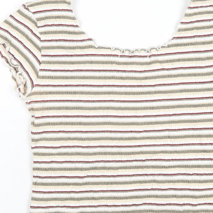 Womens UK Size M M&Co Multicoloured Basic T-Shirt