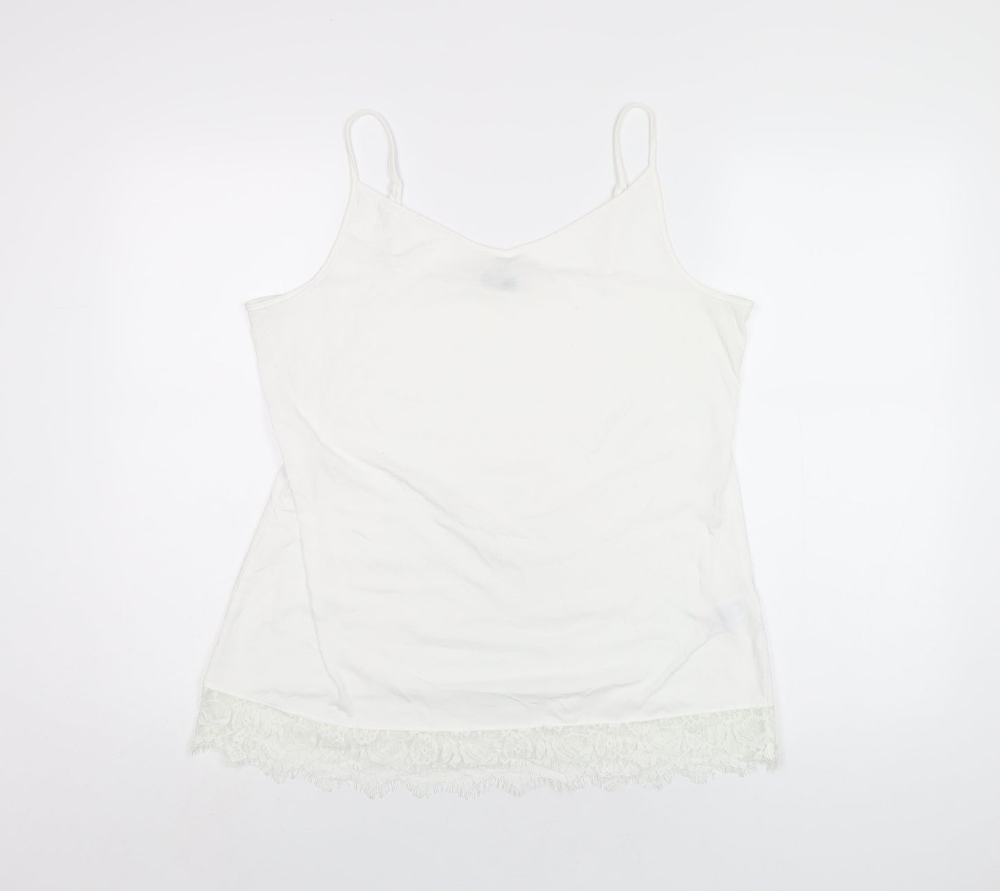Womens UK Size 16 NEXT White Camisole T-Shirt