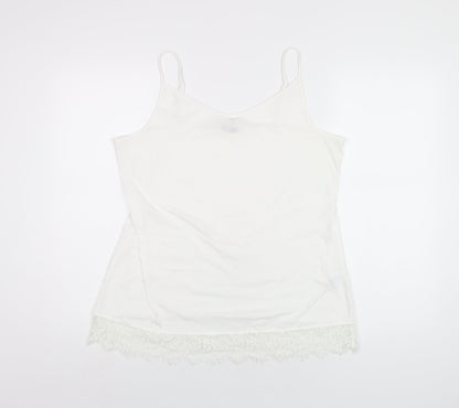 Womens UK Size 16 NEXT White Camisole T-Shirt