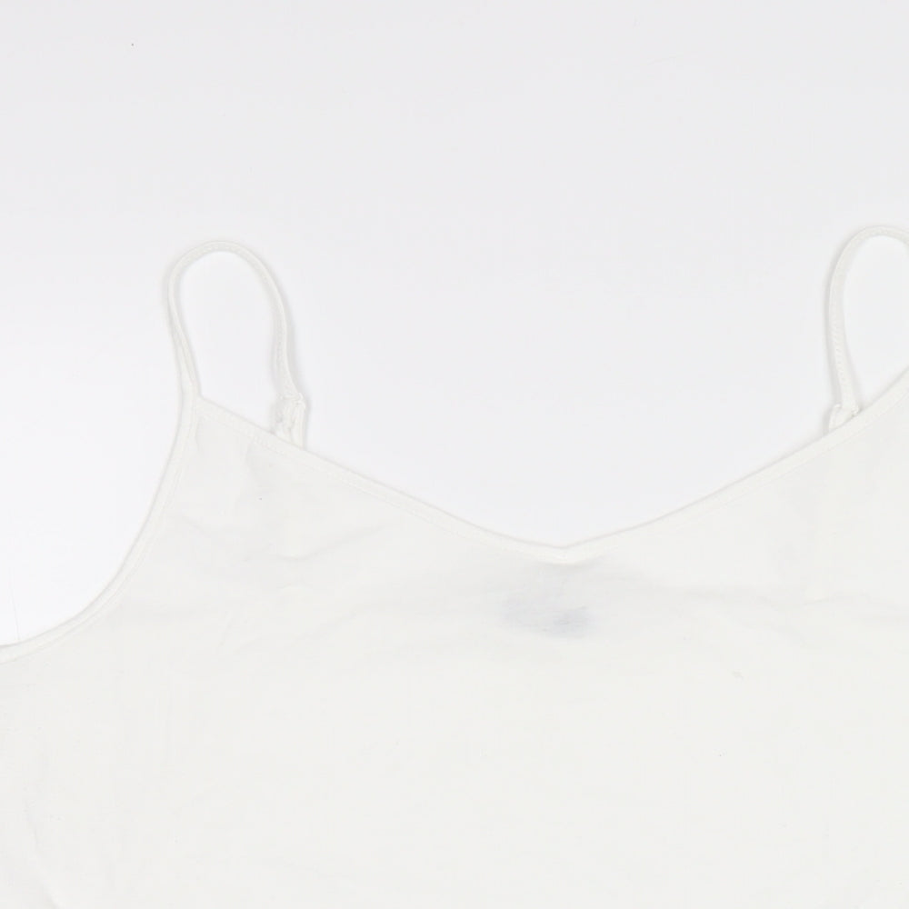 Womens UK Size 16 NEXT White Camisole T-Shirt