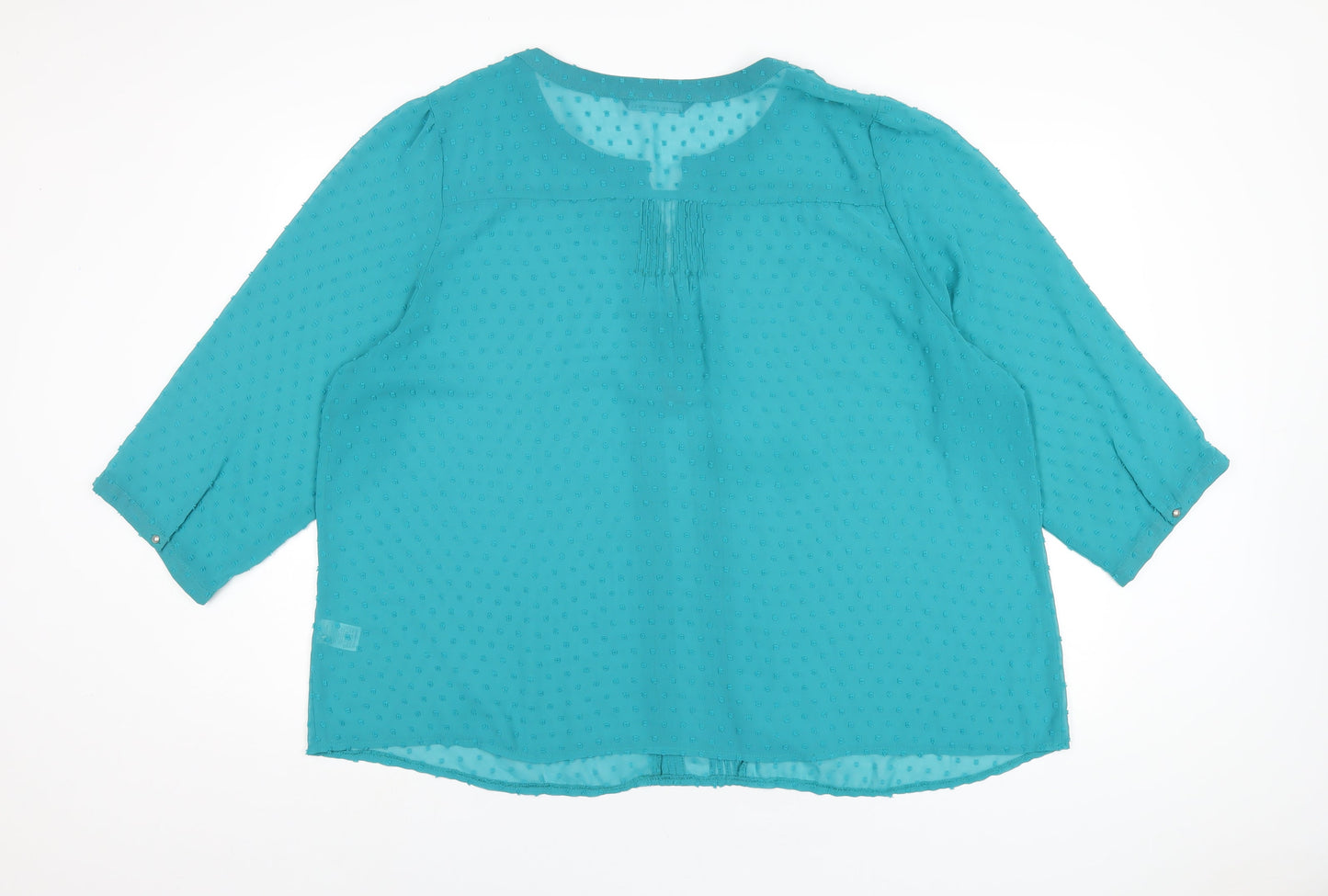 Womens UK Size 24 David Emanuel Green Basic Blouse