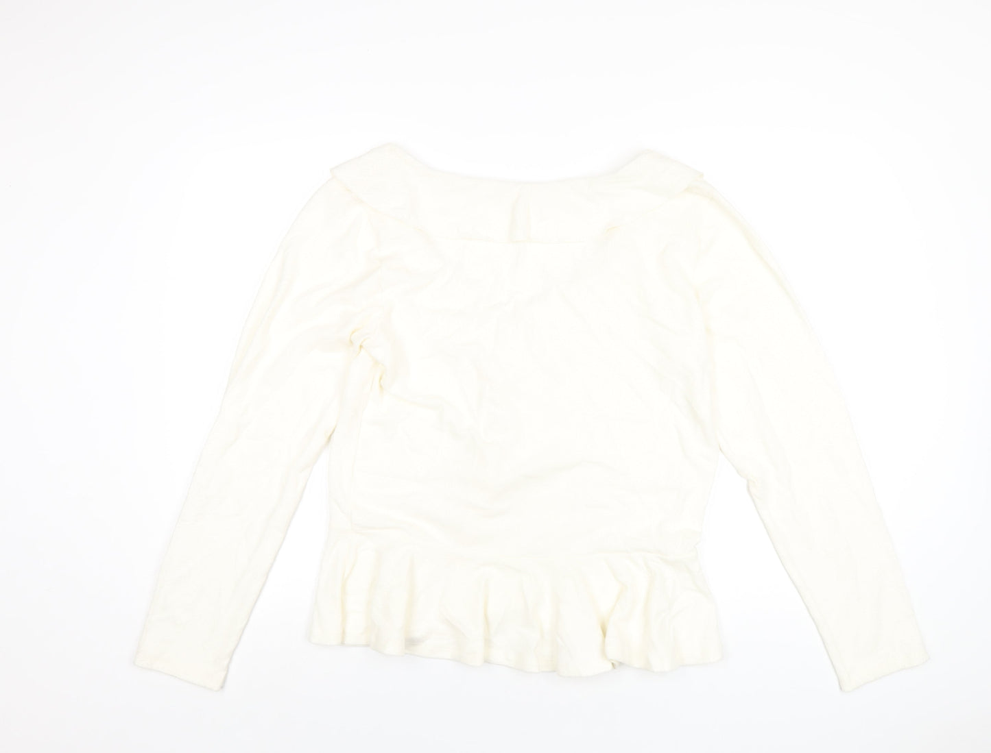 Only Carmakoma Womens Ivory V-Neck Acrylic Pullover Jumper Size 18