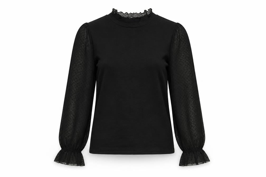 Womens UK Size 6 New Look Black Basic T-Shirt
